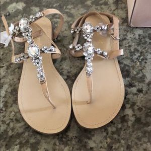 Nude  flate  Sandals